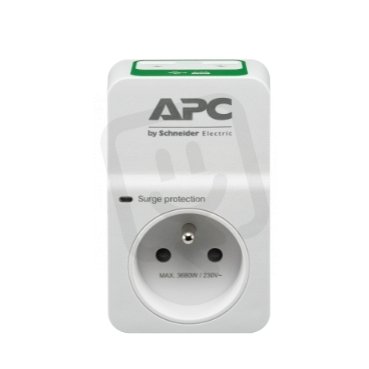 APC prepetova ochrana 1 zasuvka 230V 2 Port USB nabijecky SCHNEIDER PM1WU2-FR