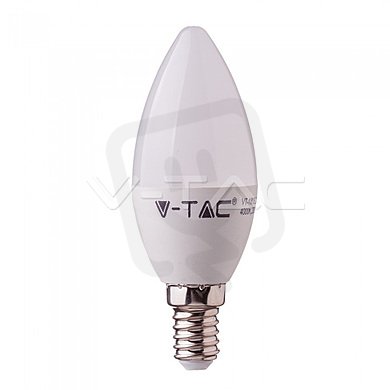 LED žárovka V-TAC 7W E14 Plastic Candle 4000K VT-268