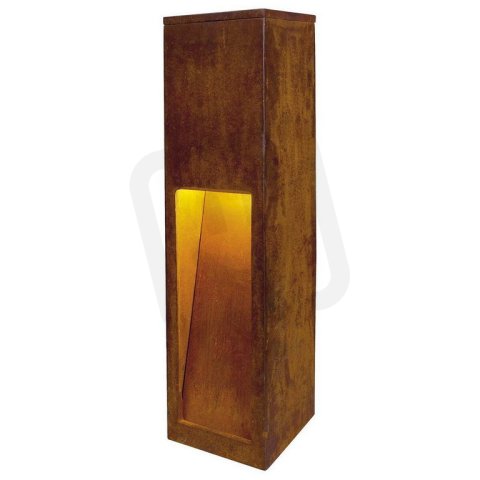 RUSTY SLOT 50 venkovní stojací lampa LED 3000K rezavé ocel D/Š/V 12/12/50 cm