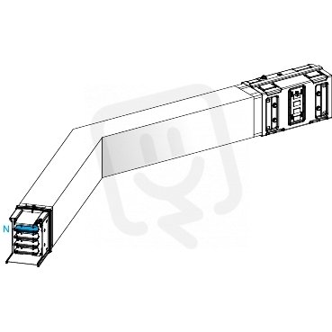 Koleno 1000 A horizontální na míru SCHNEIDER KSA1000DLC43B