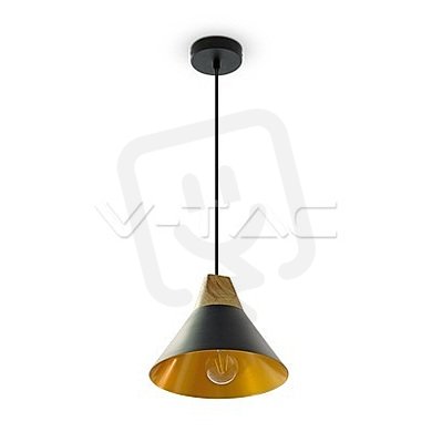 Modern Black Wooden Top Pendant ?260 1xE