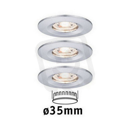 LED vestavné svítidlo Nova mini nevýklopné IP44 3x4W 2.700K chrom 230V 94303