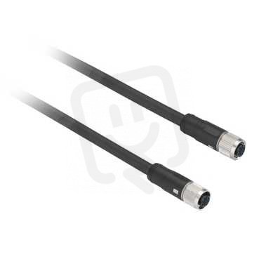 Kabel PVC s konektorem M12 přímý, zásuvka,3 piny, L=5m TELEMECANIQUE XZCPV1141L5