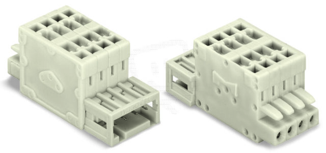 2vodičový kombinovaný konektor, 1,5mm2, světle šedá 11pól. WAGO 734-371