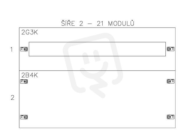 Konstrukce instalační 2-7, plastové pane