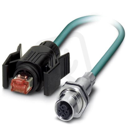 VS-M12FSBP-IP67/B-93E-LI/2,0 Osazený kabel Ethernet 1406399