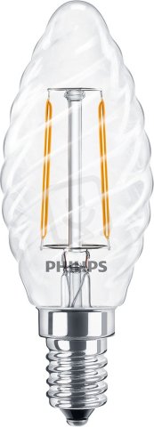 Svíčková LED žárovka PHILIPS CorePro LEDCandle ND 2-25W ST35 E14 827 CL G