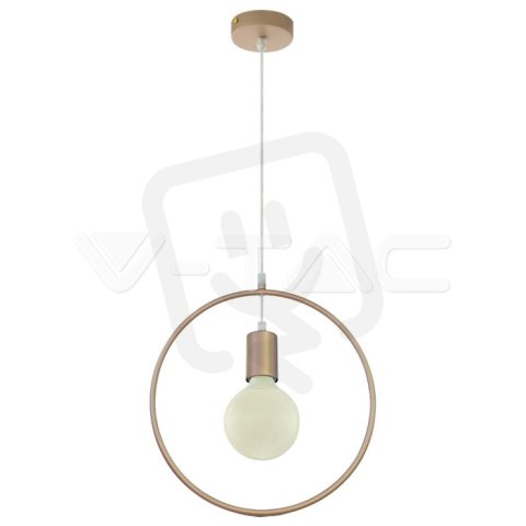 Závěsné svítidlo V-TAC Geometric Champagne Gold Round VT-7320