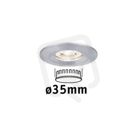 LED vestavné svítidlo Nova mini nevýklopné IP44 1x4W 2.700K hliník broušený 230V