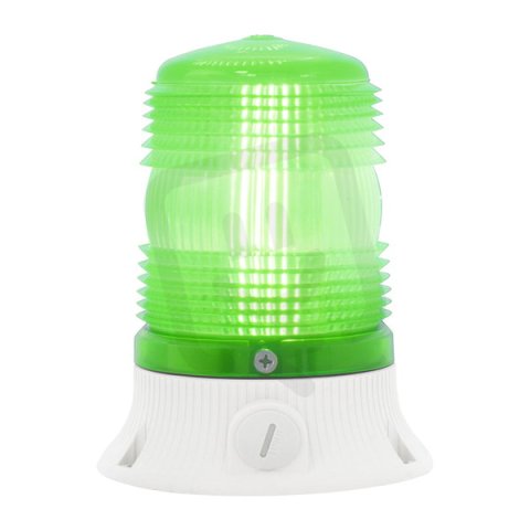 SIRENA Maják LED MINIFLASH LED FLR S 12/24 V, ACDC, IP54, zelená, světle šedá