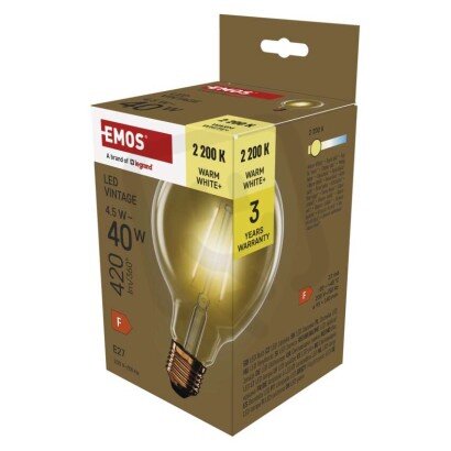 LED žárovka Vintage G95 E27 4,5 W (40 W) 420 lm teplá bílá EMOS Z52032