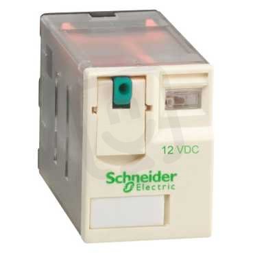 Schneider RXM4AB1JD Miniaturní 4P, 6 A, 12 V DC bez LED (obj.množství 10 ks)