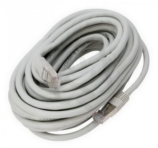 Síťový kabel CAT 7-UTP, s konektory, 10 m, šedý KOPP 33369568