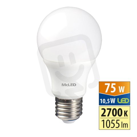 LED žárovka 10,5W, E27, 2700K, CRI80, vyz. úhel 200°, 360° 1055lm