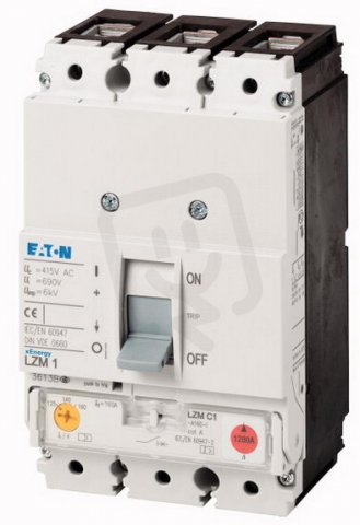 Eaton 111888 Výkonový jistič, 3pól, In=20A, Icu=36kA LZMC1-A20-I