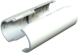 OBO 2953 M M20 LGR Quick-Pipe spojka, M20, světle šedá Polyvinylchlorid, PVC