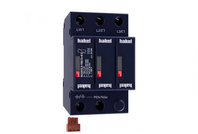 Svodič impulzních proudů a rázového přepětí HAKEL HLSA12,5-150/3+0 S SPD typ 1+2