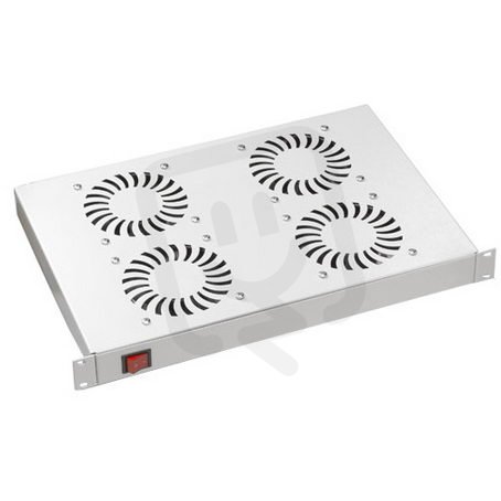 19'' ventilační jednotka, 4 ventilátory, vypínač, 1U SCHRACK DTLTM04S--