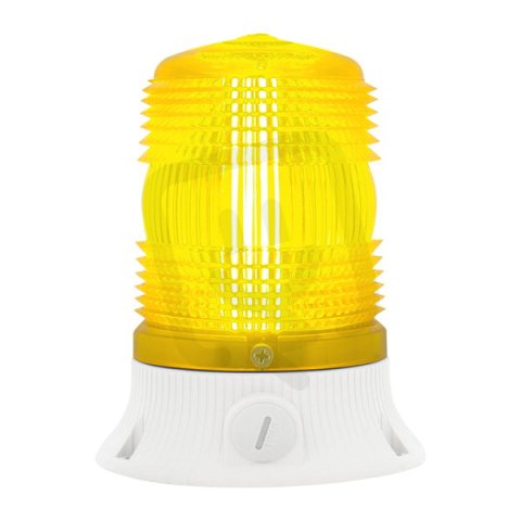 SIRENA Maják LED MINIFLASH LED FLR S 12/24 V, ACDC, IP54, žlutá, světle šedá