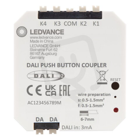 PUSHBUTTON COUPLER DALI-2          LEDV