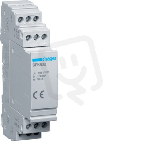 Svodič přepětí pro linky ISDN, ADSL 2P, 10 kA, 185 VDC, modulový /SPK102/ SPK602