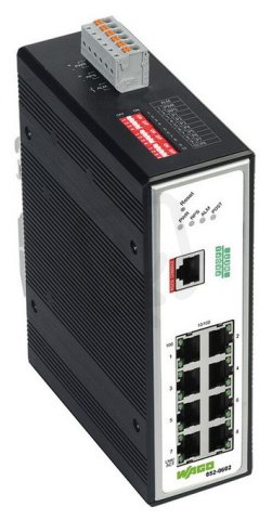Průmyslový konfigurovatelný switch, 8 portů 100Base-TX, PROFINET, Kovově černá