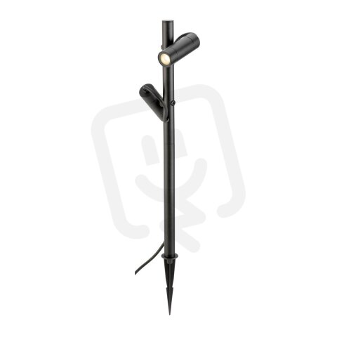 SLV HELIA SLIM Pole, double LED, venkovní stojací lampa, černá IP65 3000K