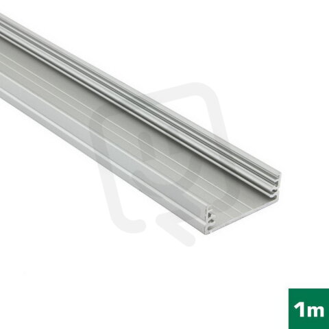 FKU15-1M-EL AL profil FKU15 G/W pro LED, bez plexi, 1m, elox FK TECHNICS 4739097