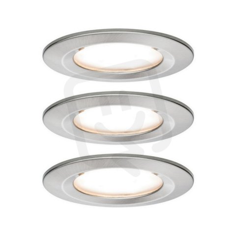 Vestavné svítidlo LED Nova kruhové 3x6,5W kov kartáčovaný nevýklopné 934.58