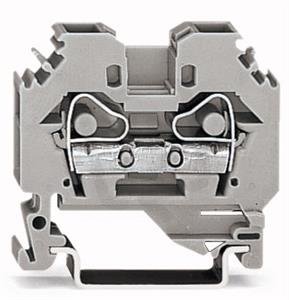 2vodičová průchozí svorka 6mm2 Boční držáky značení šedá WAGO 282-101