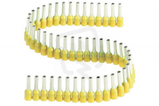 DP 1,0- 8 žlutá Dutinka izolovaná,průřez 1,0mm2/délka 8mm,barva žlutá (10x50ks)