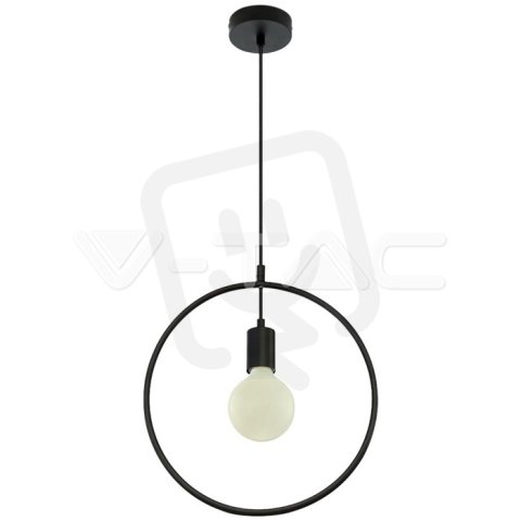 Závěsné svítidlo V-TAC Geometric Matt Black Round VT-7320