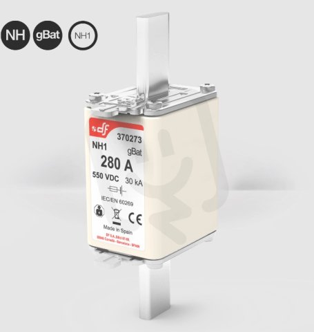 DF ELECTRIC  NH pojistková vložka 1 gBat 550 VDC 250A pro bateriová úložiště