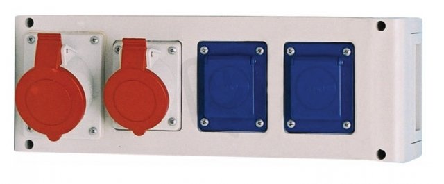 Zásuvková rozvodnice bez jištění 634 2x230V,1x16A, 1x32A SCAME 634.3122