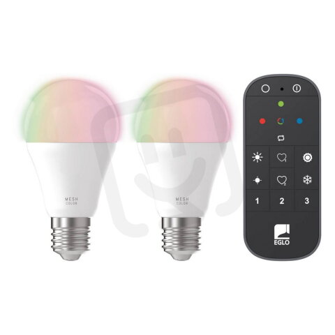 Světelný zdroj SET 2XLM-ZIG-RGB/CCTE27 A60 9W OPAL+FB EGLO 110311