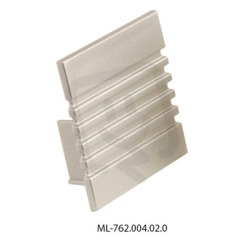 McLED ML-762.004.02.0 Koncovka pro PO bez otvoru, stříbrná barva, 1 ks