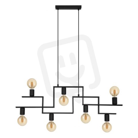 Závěsné svítidlo FEMBARD 7xE27 černá 420W IP20 EGLO 43365