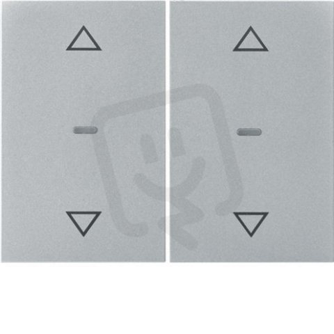 Kryt s potiskem šipek pro tl. modul 2-nás., KNX K.5, alu mat BERKER 80961371