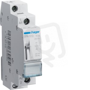 Impulsní relé 16A, 1S, 24V AC / 12V DC /EPE513/ HAGER EPN513