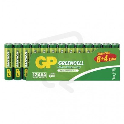 GP zinková baterie GREENCELL AAA (R03) /1012109002/ B1210F