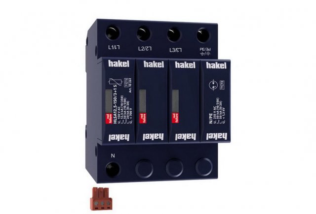 Svodič impulzních proudů a rázového přepětí HAKEL HLSA12,5-150/3+1 S SPD typ 1+2