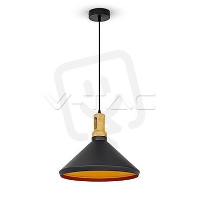 Závěsné svítidlo V-TAC Modern Long Black Wooden Top VT-75356