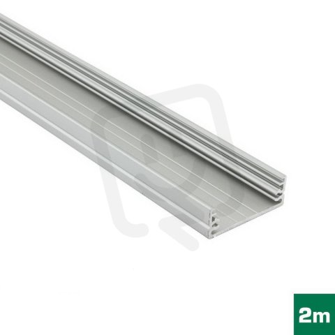 FKU15-2M-EL AL profil FKU15 G/W pro LED, bez plexi, 2m, elox FK TECHNICS 4739098