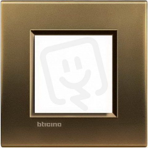 BTICINO LIVINGLIGHT RÁMEČEK HRANATÝ 2MODULOVÝ BRONZ LNA4802BZ