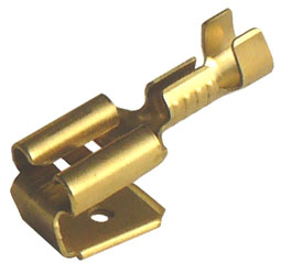 MOO 2,5-68 Mosazná objímka odbočná, průřez 1,5-2,5mm2 / 6,3x0,8mm