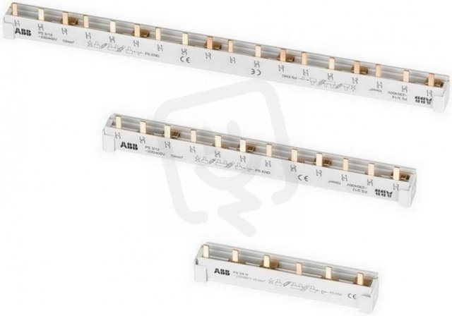 ABB Propojovací lišta PS2/12A 2F určeno pro: 12 modulů průřez 10mm (max.63A)