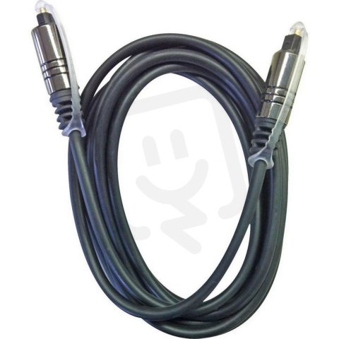 Optický připojovací audio kabel, 2 m, černý / pozlacený KOPP 33369596