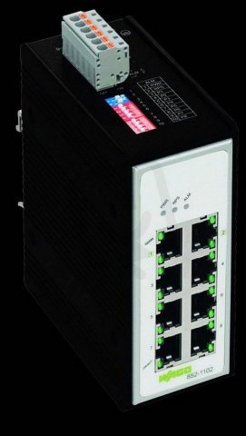 Průmyslový switch 8 portů 1000Base-T černá WAGO 852-1102