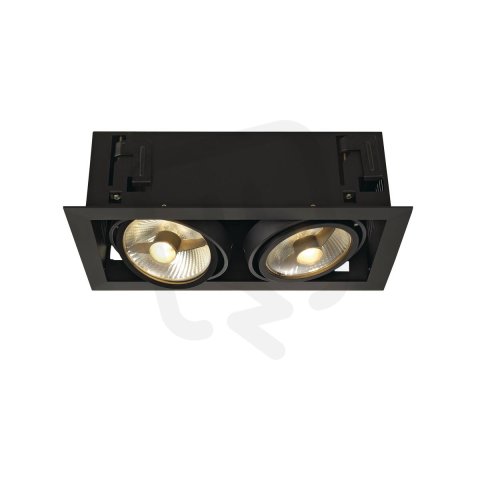 KADUX 2 vestavné svítidlo dvě žárovky QPAR111 obdélníkové černé matné max. 150 W