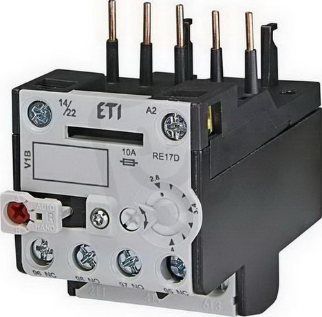 Nadproudové relé RE17D-4,0 1xNO+1xNC 2,8-4,0A pro CEC07-CEC016 ETI 004641406